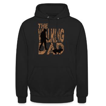 Hundepapa - Unisex Hoodie - Schwarz - Vorne - Alina (178cm) & Michal (187cm)