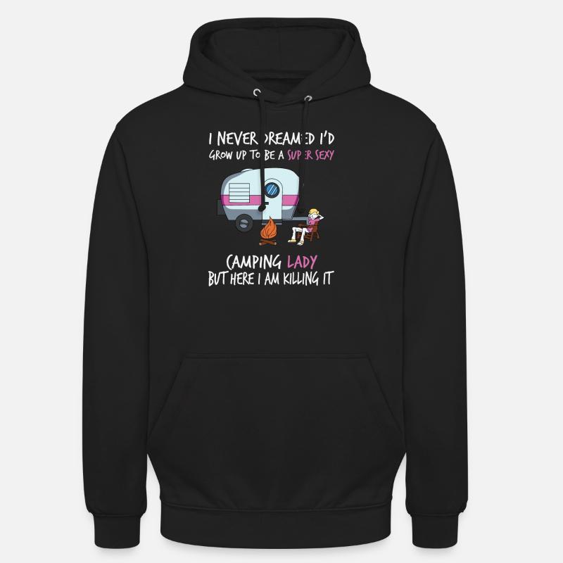 Camping camping caravane camp - Sweat-shirt à capuche unisexe - noir