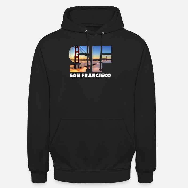 San Francisco - Sweat-shirt à capuche unisexe - noir