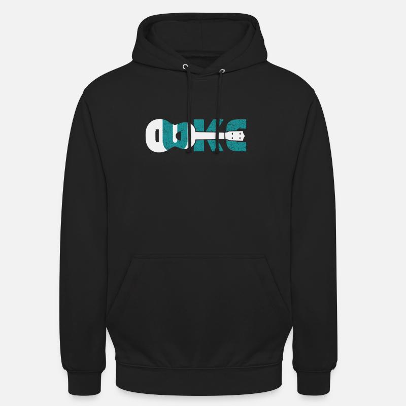 ukulélé - Sweat-shirt à capuche unisexe - noir