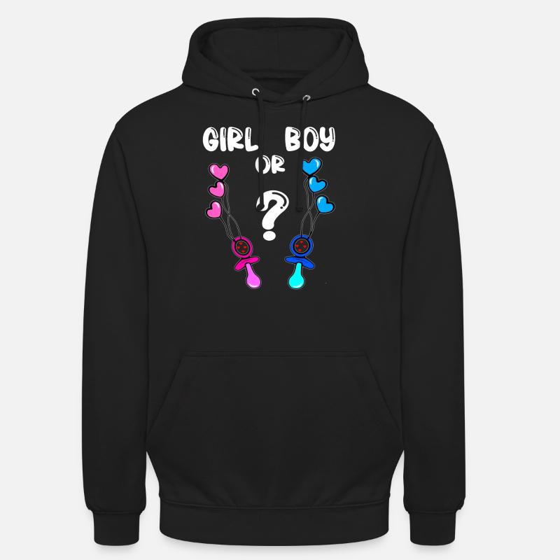 Mädchen Oder Junge - Unisex Hoodie - Schwarz