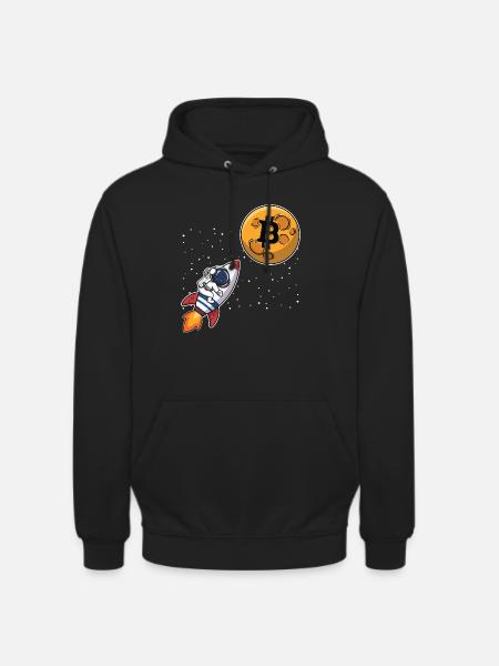 Astronaut Bitcoin - Unisex Hoodie - black