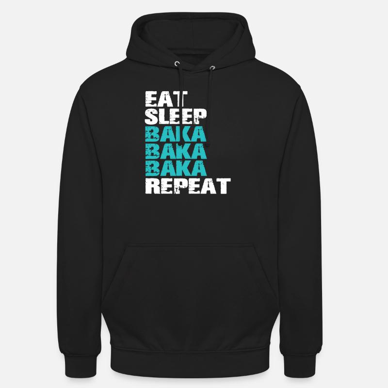 Baka Baka Anime Merch - Sweat-shirt à capuche unisexe - noir