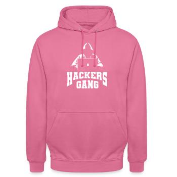 Programmer Coder Software Developer - Unisex Hoodie - pink - Front - Alina (178cm) & Michal (187cm)
