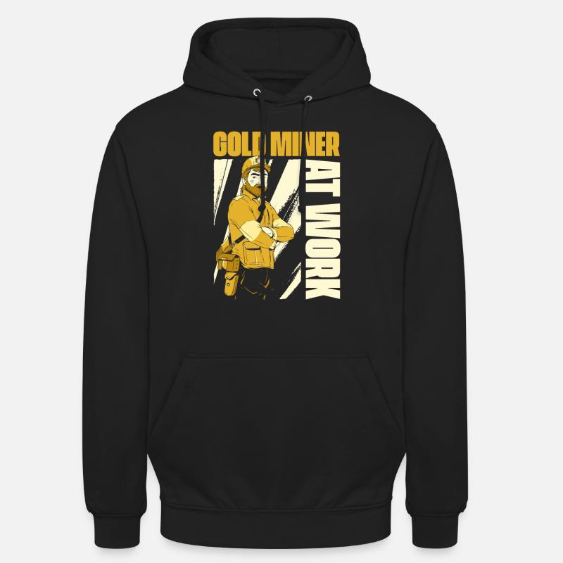 Mine d’or minière - Sweat-shirt à capuche unisexe - noir