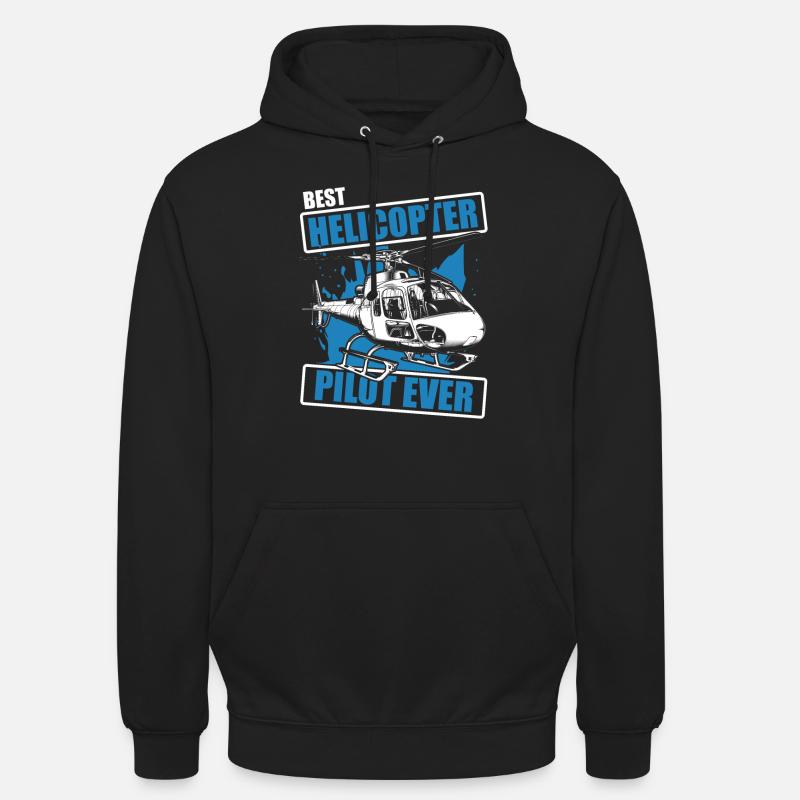 Hélicoptère Hélicoptère Pilote Heli - Sweat-shirt à capuche unisexe - noir