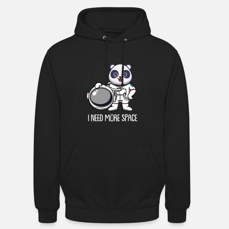 Panda géant Panda Ours Astronaute - Sweat-shirt à capuche unisexe - noir
