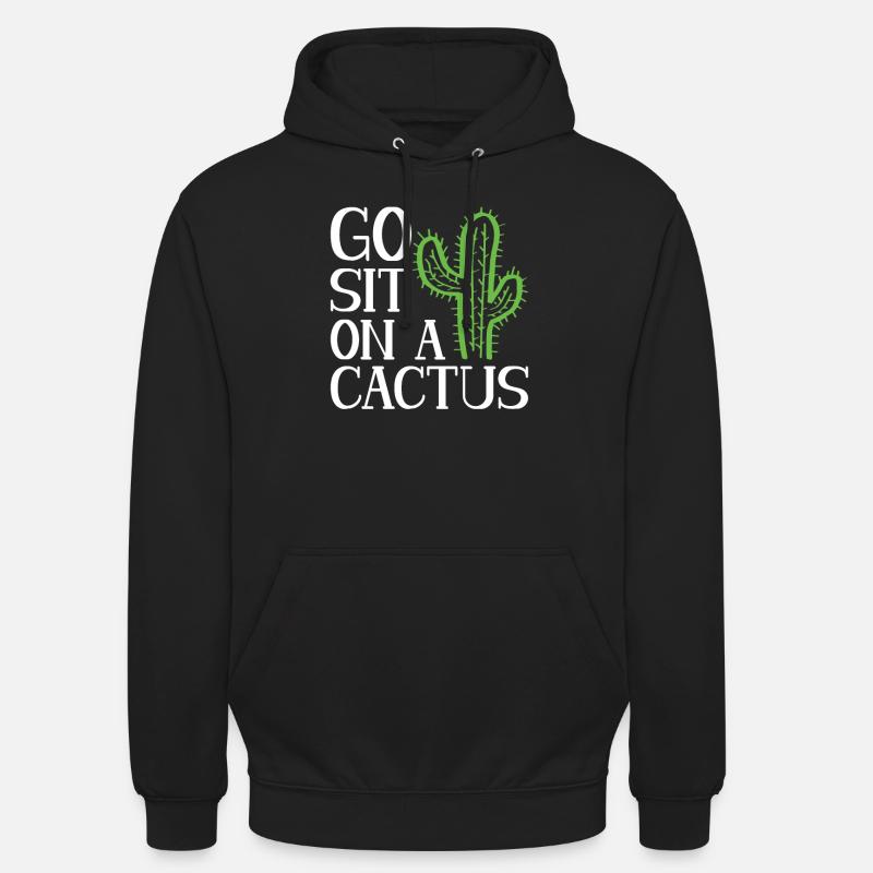 Jardin de cactus - Sweat-shirt à capuche unisexe - noir