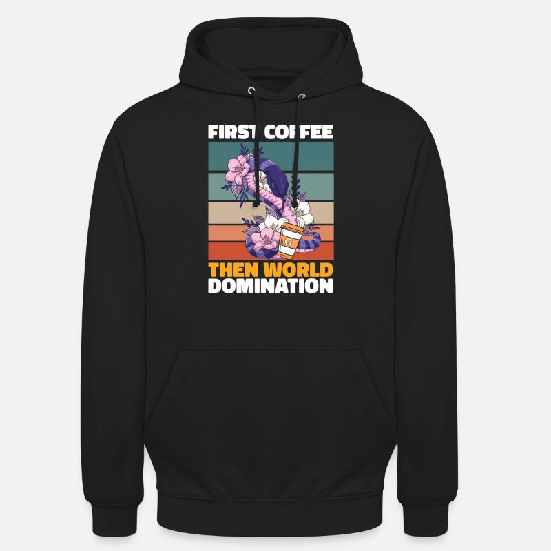 Café de serpent - Sweat-shirt à capuche unisexe - noir