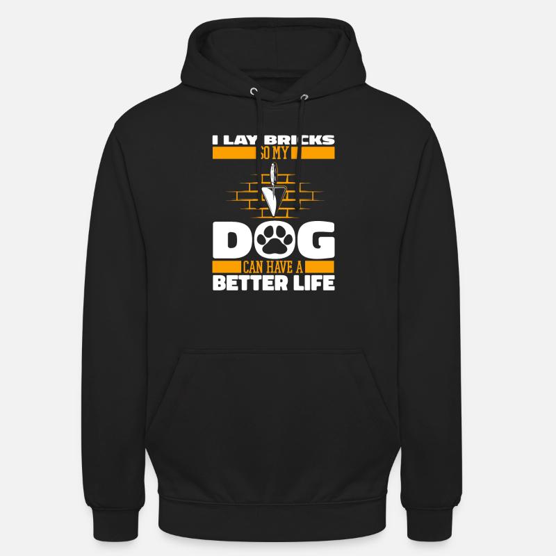 Maurer Chien - Sweat-shirt à capuche unisexe - noir