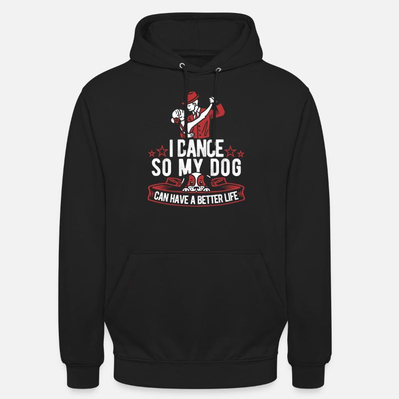 Chien professeur de danse - Sweat-shirt à capuche unisexe - noir
