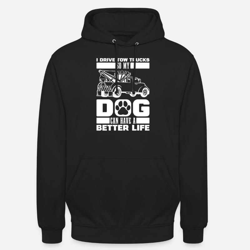 Abschleppdienst Abschlepper Hund - Unisex Hoodie - Schwarz