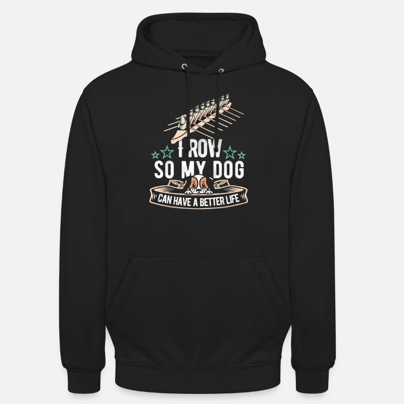 Aviron Chien d’aviron - Sweat-shirt à capuche unisexe - noir