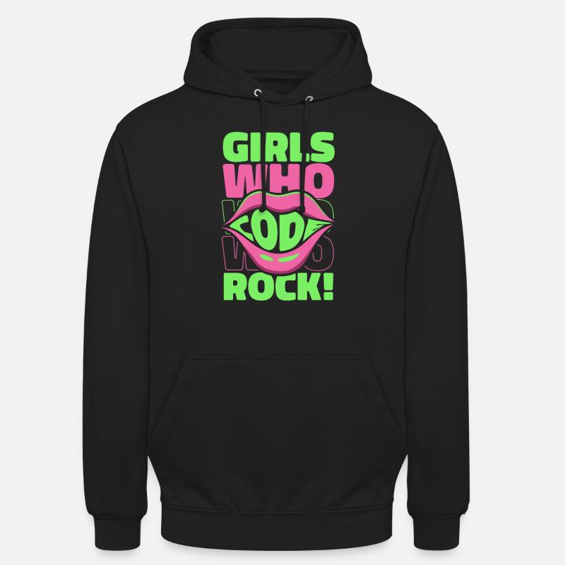 Développeur Coder Programmeur Girl - Sweat-shirt à capuche unisexe - noir