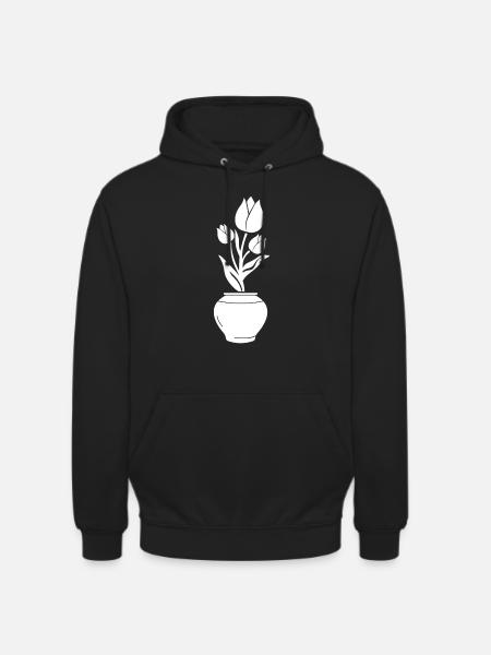 Tulip Vase - Unisex Hoodie - black