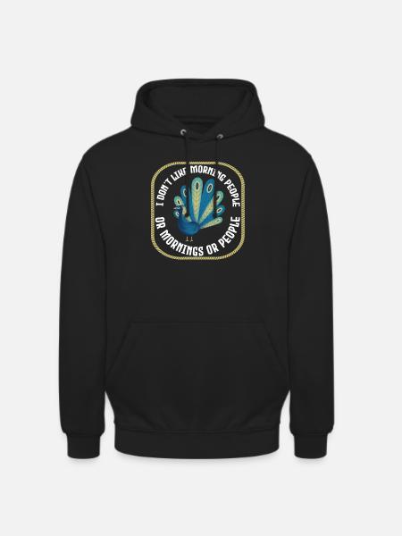 Peacock Bird - Unisex Hoodie - black
