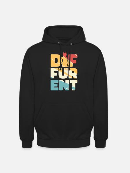 Furry Fandom Fursuits Lustig Diffurent - Unisex Hoodie - Schwarz