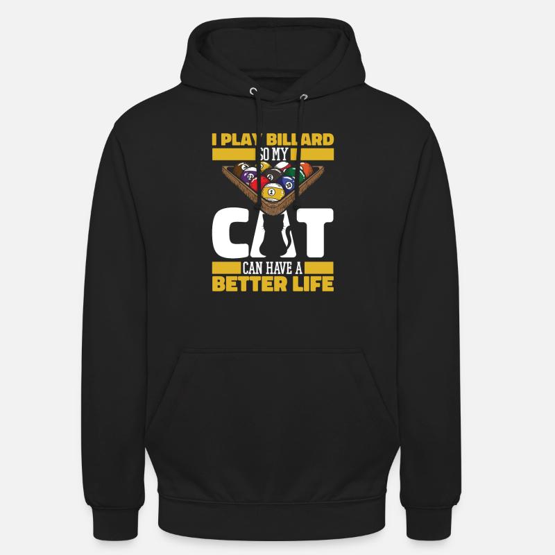Billard Katze - Unisex Hoodie - Schwarz