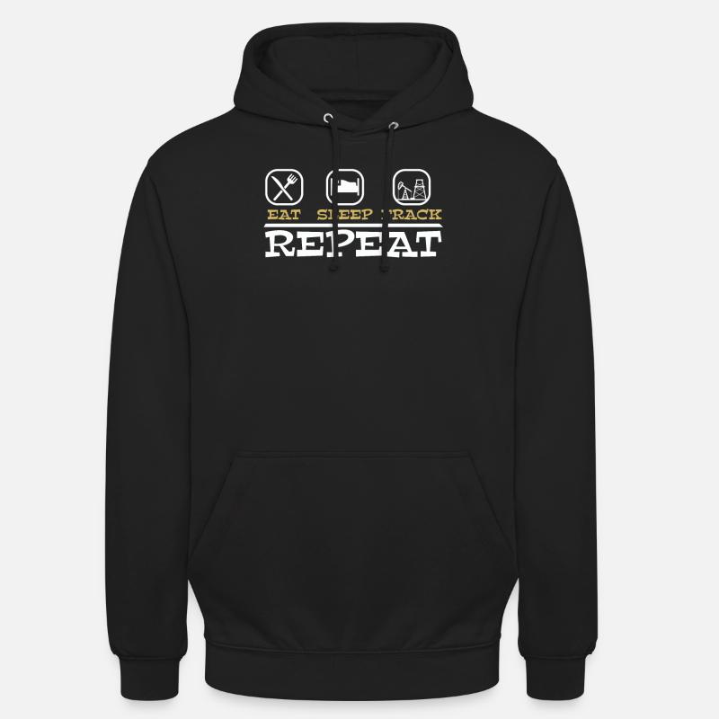 Ölfeld Bohrinsel Fracking - Unisex Hoodie - Schwarz