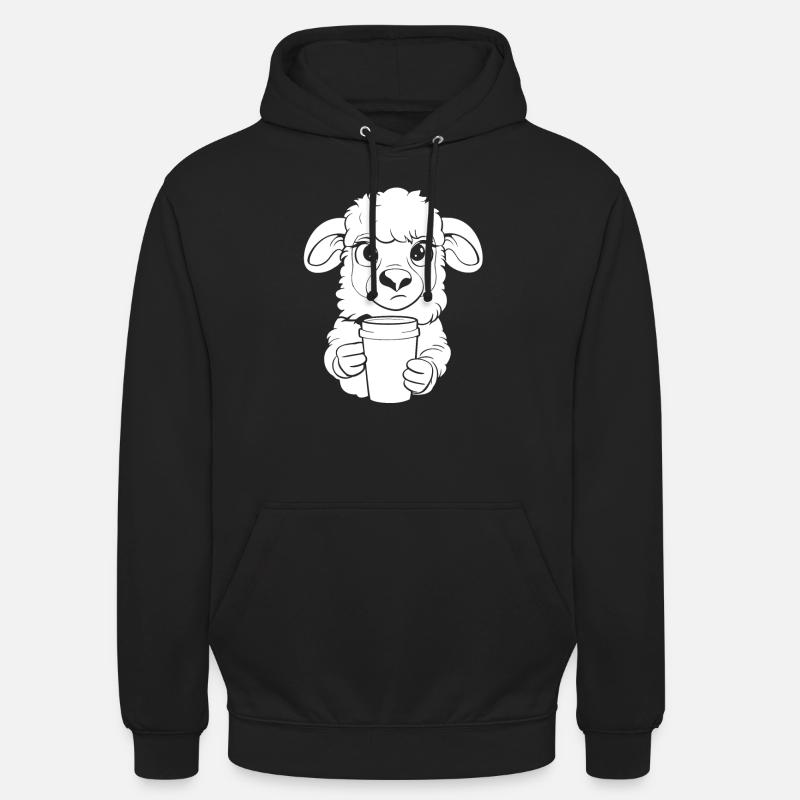 Café de mouton - Sweat-shirt à capuche unisexe - noir