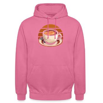 Coffee Cafe - Unisex Hoodie - pink - Front - Alina (178cm) & Michal (187cm)