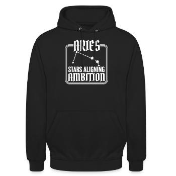 Aries Zodiac Sign - Unisex Hoodie - black - Front - Alina (178cm) & Michal (187cm)