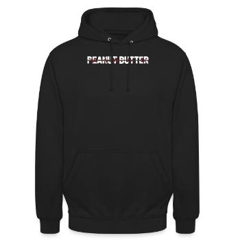Beurre de cacahuète Ekg Heartbeat - Sweat-shirt à capuche unisexe - noir - Devant - Alina (178cm) & Michal (187cm)