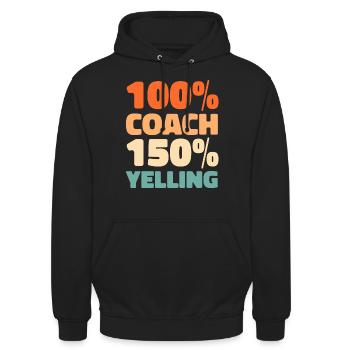 Fußballtrainer - Unisex Hoodie - Schwarz - Vorne - Alina (178cm) & Michal (187cm)