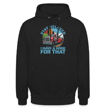 Towing Service Tow Truck - Unisex Hoodie - black - Front - Alina (178cm) & Michal (187cm)
