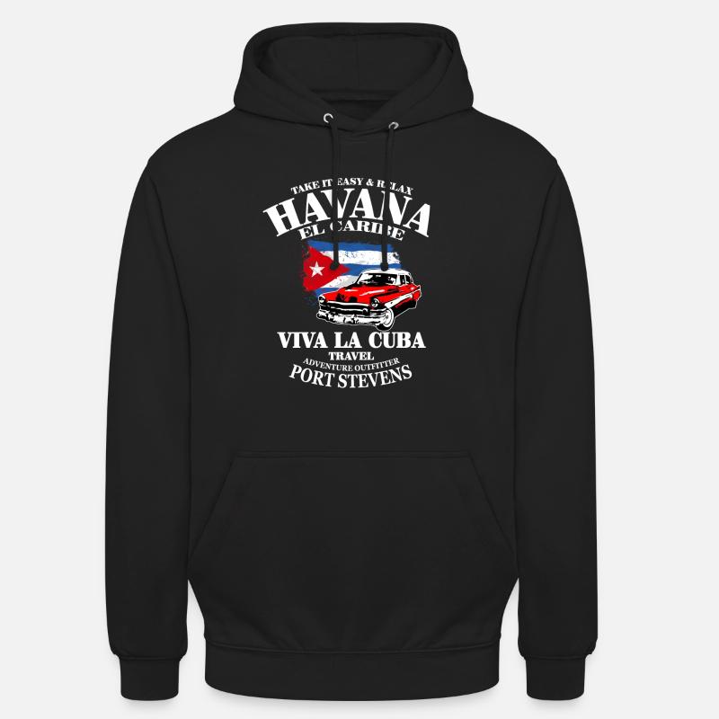 Havana - Cuba Flag - Sweat-shirt à capuche unisexe - noir