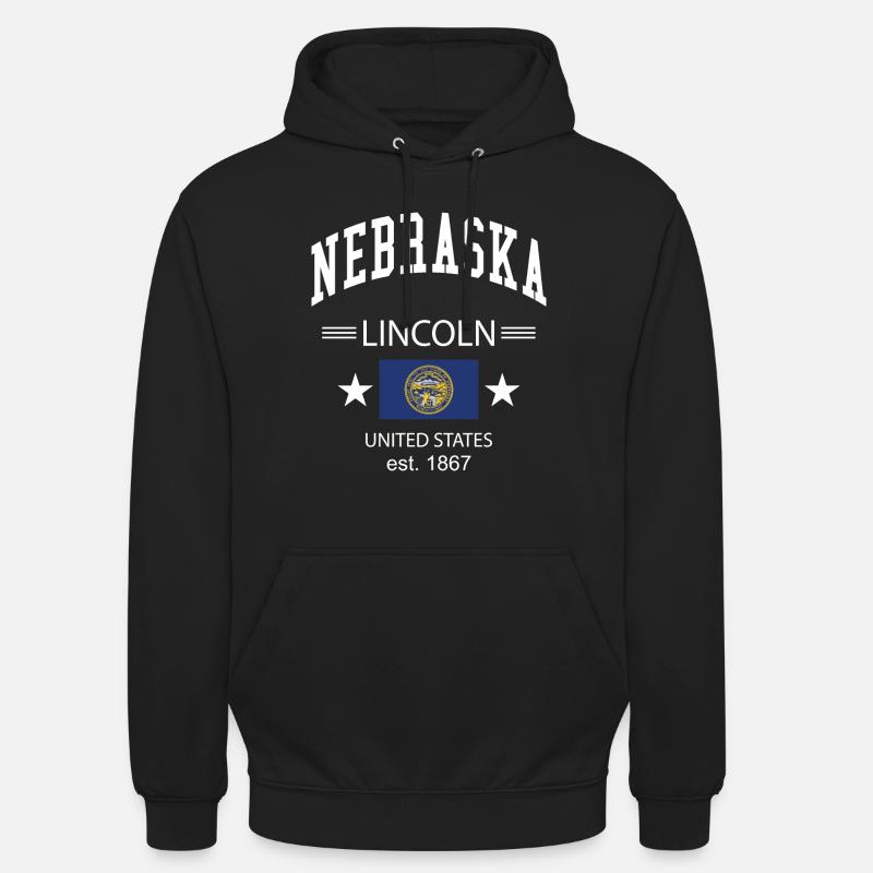 Nebraska - Sweat-shirt à capuche unisexe - noir