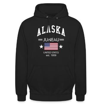 Alaska - Unisex Hoodie - Schwarz - Vorne - Alina (178cm) & Michal (187cm)