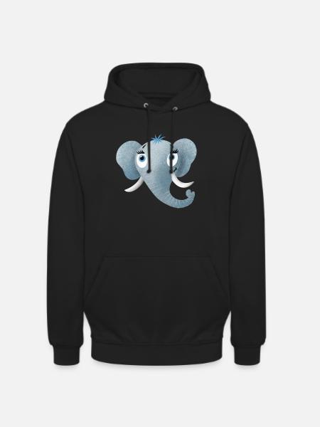 Trompe d’éléphant - Sweat-shirt à capuche unisexe - noir