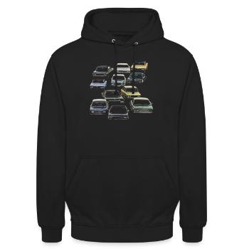 old iron - Unisex Hoodie - black - Front - Alina (178cm) & Michal (187cm)