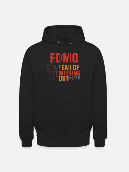 FOMO Club Cliff Typography - Unisex Hoodie - black