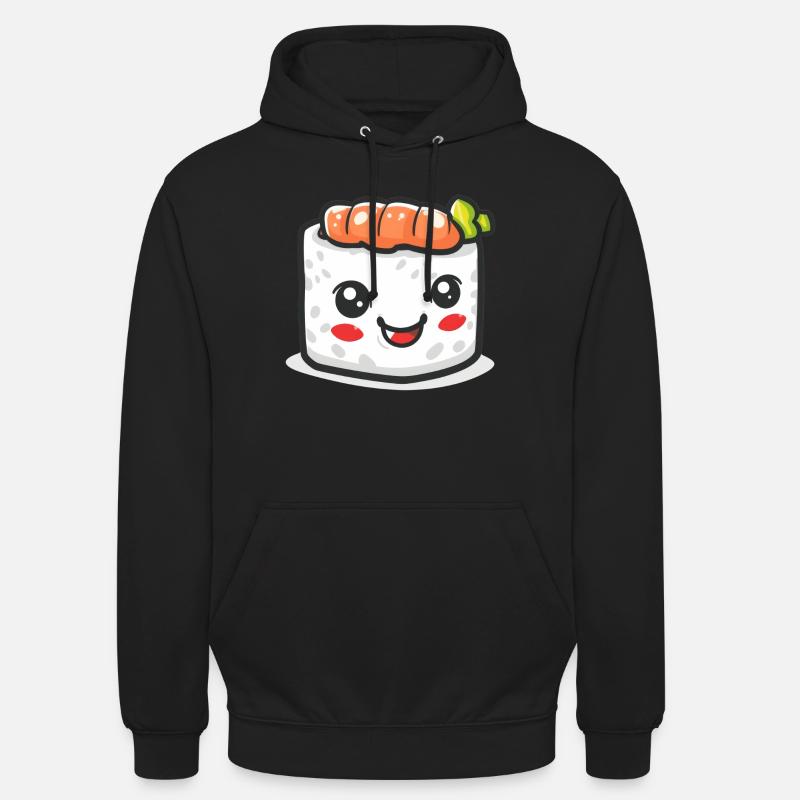 Süßes Sushi Comic - Unisex Hoodie - Schwarz