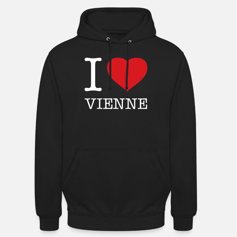 J’ADORE VIENNE - Sweat-shirt à capuche unisexe - noir