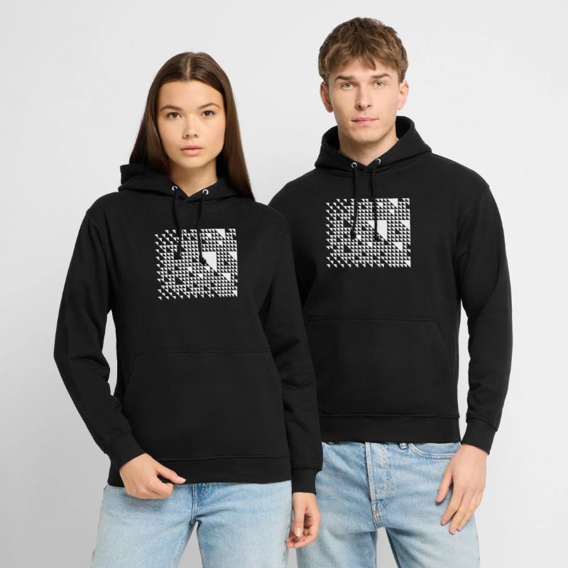 Triangular Mosaic Grid Unisex Hoodie
