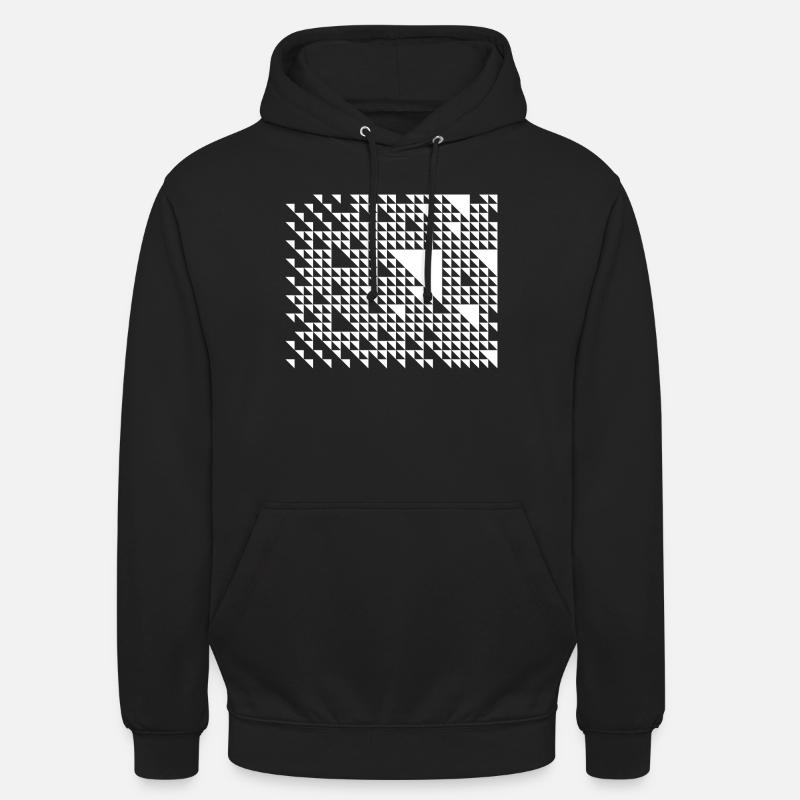 Triangular Mosaic Grid - Unisex Hoodie - black