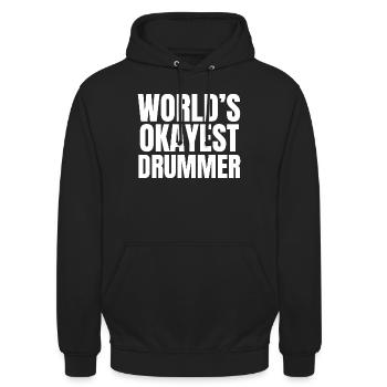Le batteur le plus correct du monde - Humour drôle de batterie - Sweat-shirt à capuche unisexe - noir - Devant - Alina (178cm) & Michal (187cm)