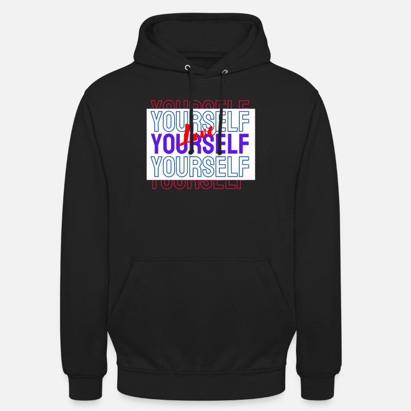 Aimez-Vous Vous-Même Motif Love Yourself - Sweat-shirt à capuche unisexe - noir