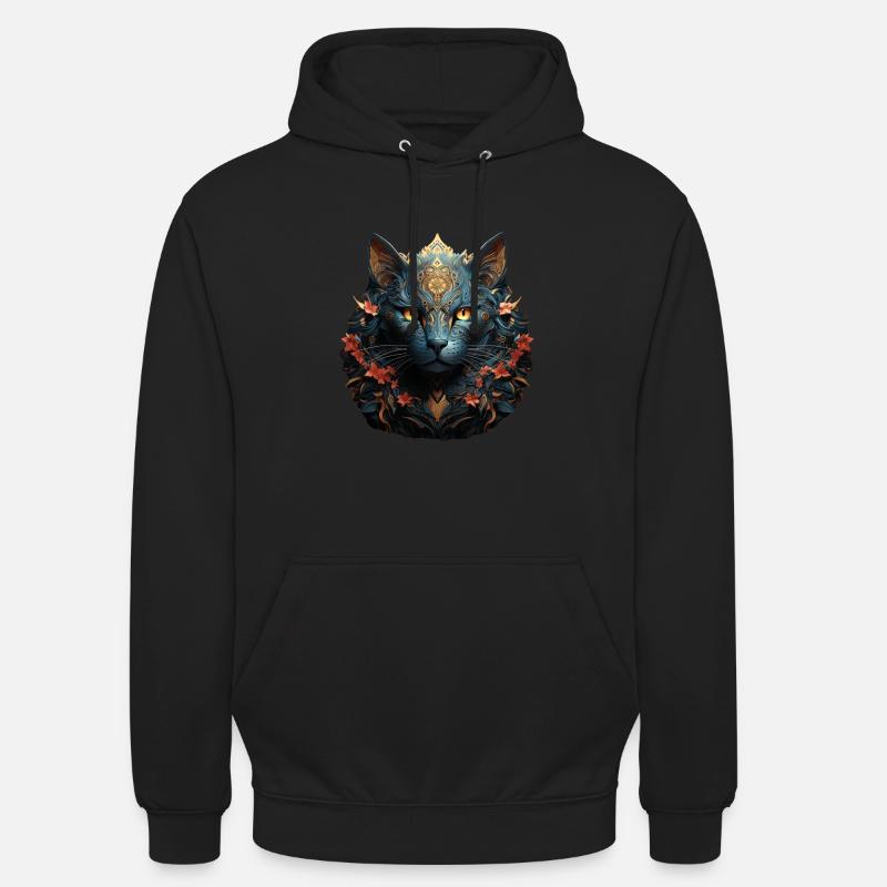 Chat - Sweat-shirt à capuche unisexe - noir