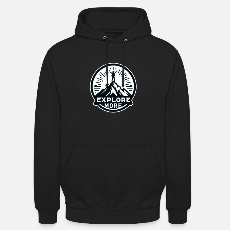 Explore more - Wanderer - Unisex Hoodie - Schwarz