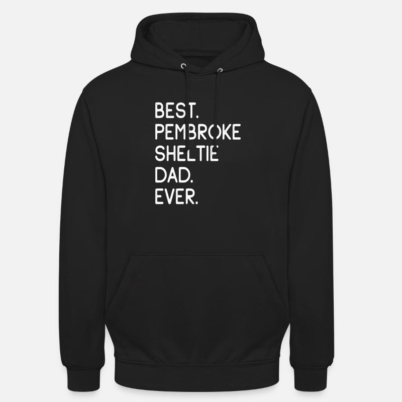 Pembroke Sheltie Papa - Sweat-shirt à capuche unisexe - noir