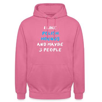 Polish Hound - Unisex Hoodie - pink - Front - Alina (178cm) & Michal (187cm)