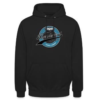 Vintage Thunderbird Bullet Bird 1961 - 1963 - Unisex Hoodie - Schwarz - Vorne - Alina (178cm) & Michal (187cm)
