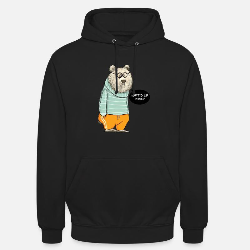 Mec ours - Sweat-shirt à capuche unisexe - noir