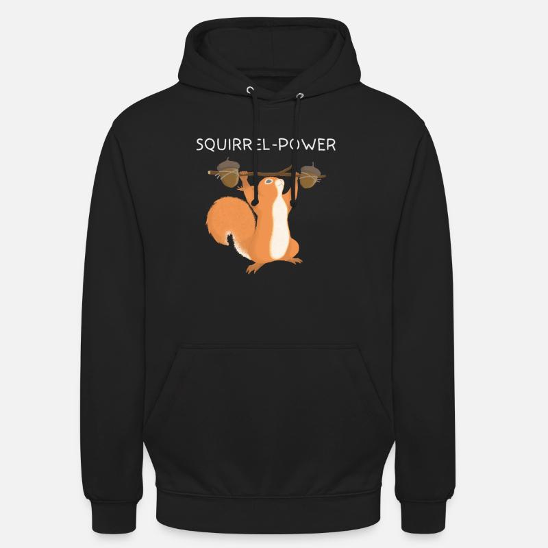 Eichhörnchen Squirrel Power - Unisex Hoodie - Schwarz