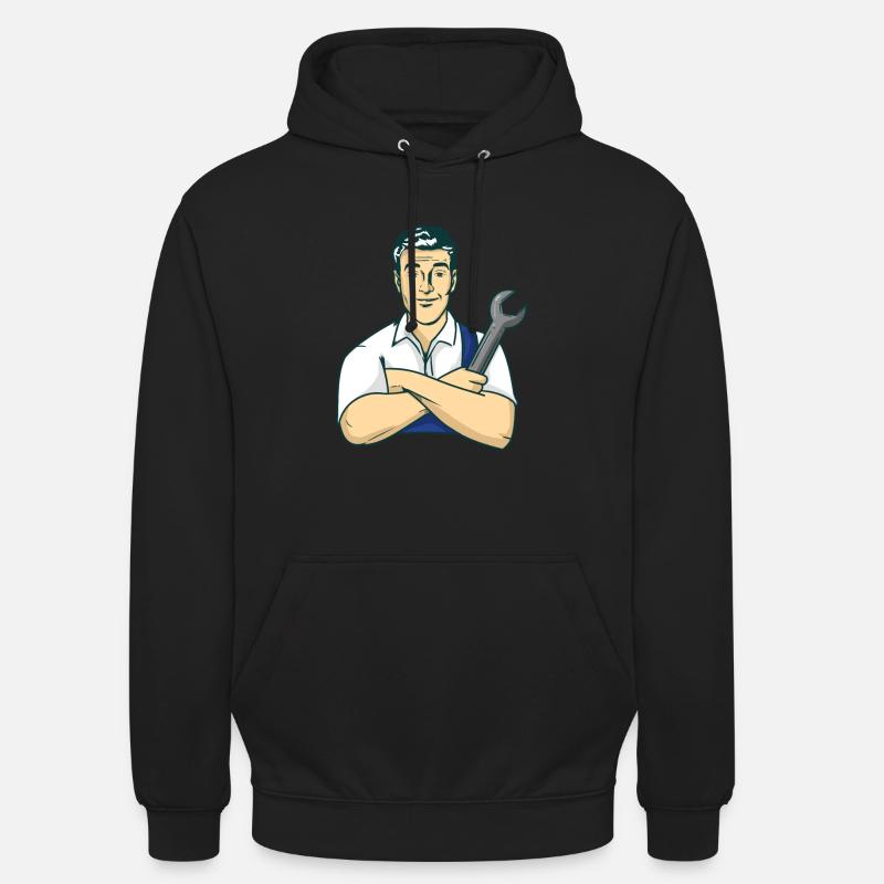 Mécanicien mécanicien - Sweat-shirt à capuche unisexe - noir