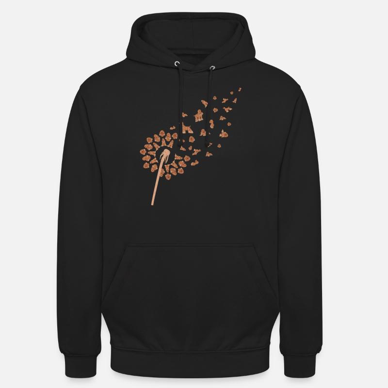 Dogs Dandelion Gift Cocker Spaniel - Unisex Hoodie - black